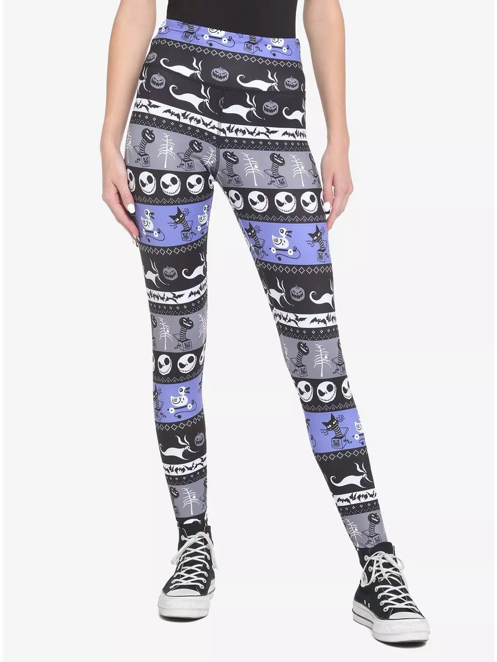 Disney The Nightmare Before Christmas Fair Isle Leggings Size Small Hot Topic
